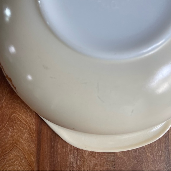 Vintage Pyrex 024 2QT Golden Branch Round Casserole Dish w Handles Retro MCM - Picture 8 of 9